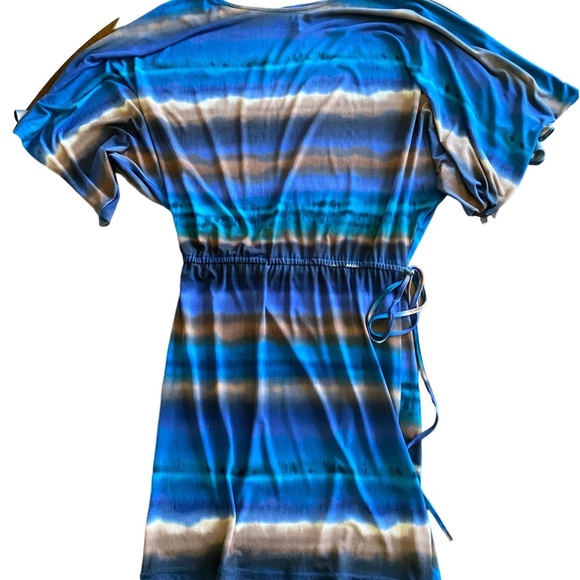 VGUC Anthropologie Kimono Style Relaxed Fit Tie Dye Dress,Drawstring Waist - Picture 9 of 12